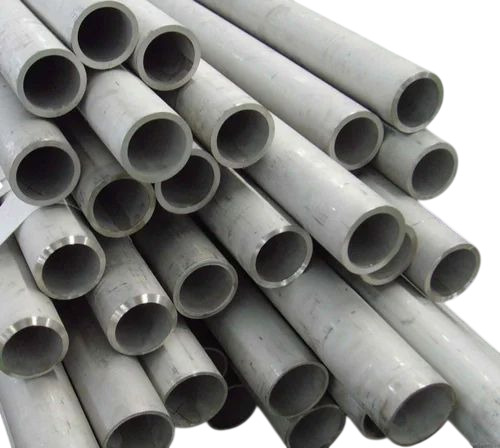 Stainless Steel Round Pipe - Grade A, Grey, Polished | Corrosion Resistant, Welding Connection, Durable