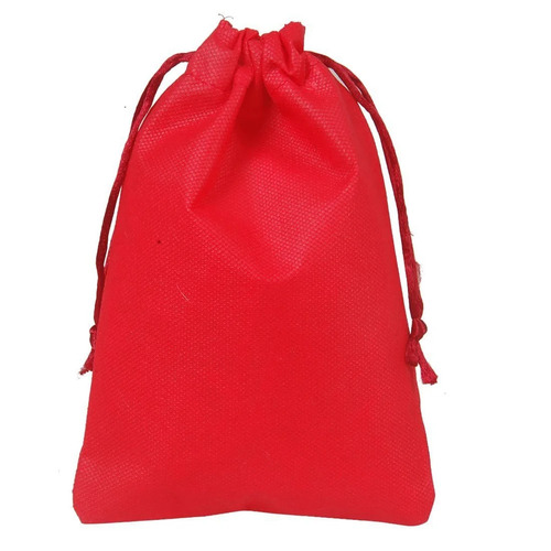 Drawstring Pouch Bag - Color: Red