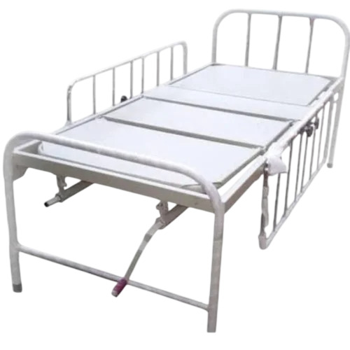 Hospital Flower Bed - Metal, Standard Size, Grey | Foldable, Manual, Portable, Easy to Move, Heavy Duty