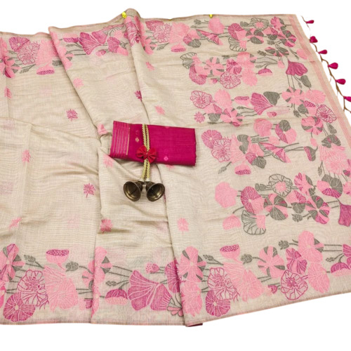 Muga Cotton Saree - Color: Multiple