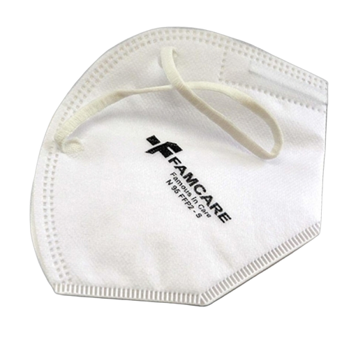 N95 Anti Face Mask - Standard Size, White | Light Weight, Breathable, Non-Washable, 1 Year Shelf Life