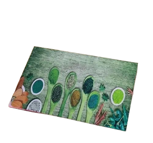 Pvc Door Mat - PVC, 40x60 Cm, Green, Rectangular | Washable, Slip Resistant, Customizable