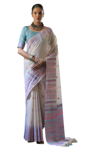 Ranjvani Cotton Saree - 100% Cotton, Full Size, Multi Color | Light Weight, Breathable, Printed Partywear