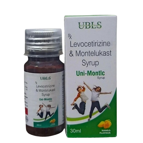 Uni Montlc Levocetirizine Montelukast Syrup - 30 ml Bottle, Medicine Grade, Allopathic, Effective, Suitable For Children