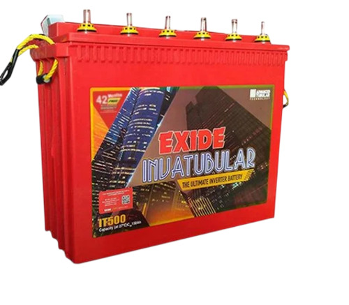 Exide Inva Tubular Battery - Plastic Material, Standard Size, 12V, <150Ah | Acid Lead, Rechargeable, Mechanical Seal, Heavy Duty