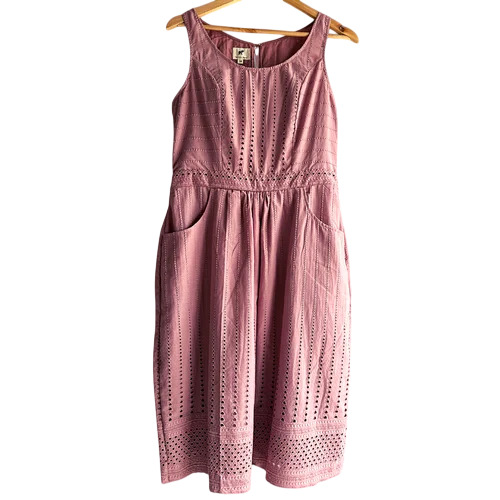 Peach Ladies Gathered Dress - Feature: Breathable