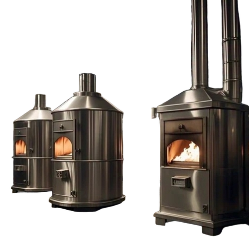 Solid Waste Incinerator - Metal Standard Size Silver Electric Power Source | Fire Tube Structure Heavy Duty Industrial Use