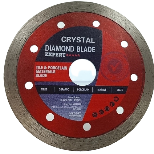 Crystal Expert 4" (105mm) White Segment Rim Diamond Blade - Tiles, Ceramic, Marble, Granite, Concrete Cutting, Wet Cutting, Good Quality, High Efficiency