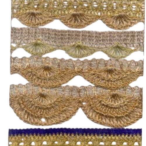 Gota Patti Border - Polyester, Golden | Good Quality, Pouch Packaging