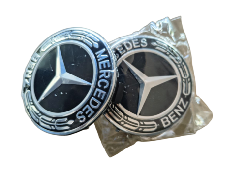 Mercedes Black Wheel Cap - Weight: 0.1 Grams (G)
