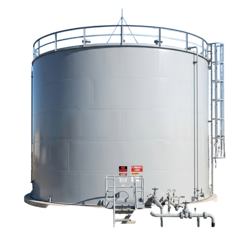 Oil Storage Tanks - Heavy-Duty Steel, 20000 Ltr, Grey | Leak Resistant, Vertical Space-Saving Design, Corrosion and Weather Resistant