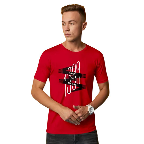 Round Neck Men T Shirt - Color: Available In Diffrent Of Colors
