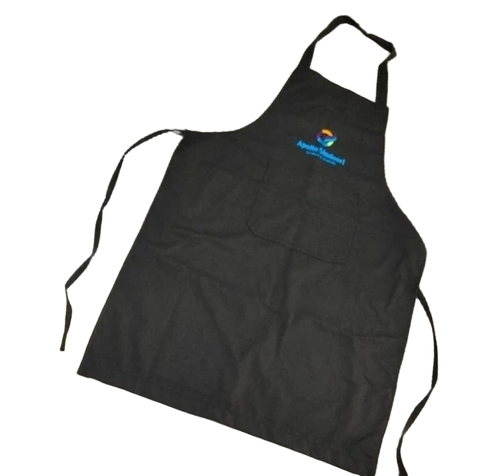 Black Medical Cotton Apron - 100% Cotton, Black | Comfortable Fit, Breathable, Lightweight, Durable Stitching