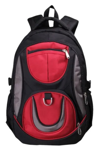 Red And Black Plain Polyester College Bag - Design: Standard