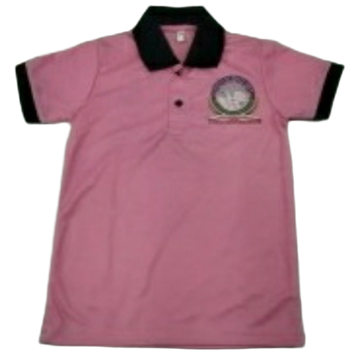 Kids School Uniform T Shirt - Cotton Pink Boys | Comfortable Fit Breathable Durable Stitching Round Neck