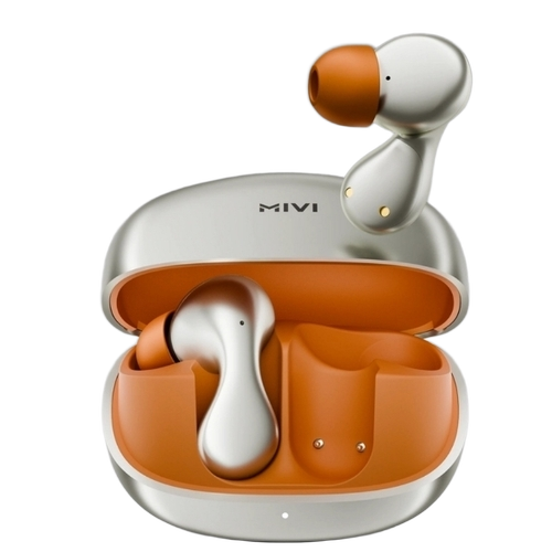 Ear Buds Mivi - Grey Orange, Wired In-Ear | Clear Audio, Noise Isolation, Built-in Microphone