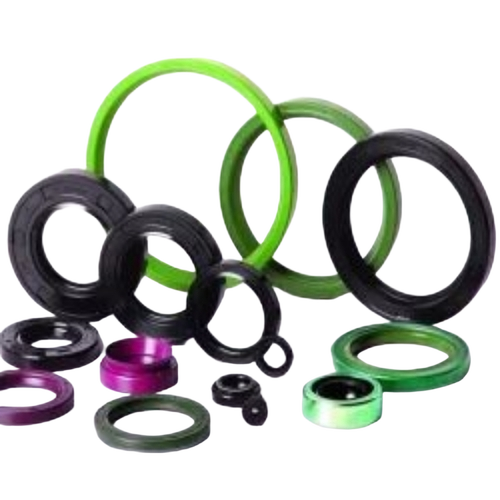 Hiflon Green.Blue And Black Oil Seals - Rubber, Black, Green | Oil Resistant, Durable, Flexible, Heat and Chemical Resistant