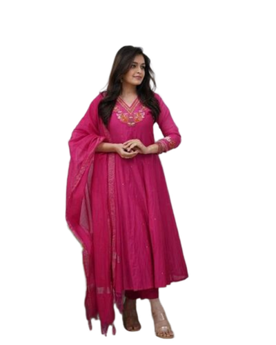 Ladies Party Wear Pink Suits Set - Bust Size: Ladieskurti