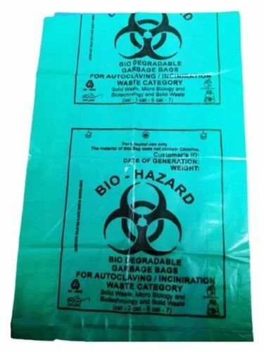 Sky Blue Plastic Garbage Biohazard Bag - Load Capacity: 3 Kilograms (Kg)