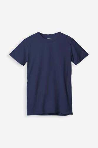 Blue Plain T Shirt - Cotton, All Size, Blue | O-Neck, Stylist, Comfortable, Skin Friendly, Short Sleeves