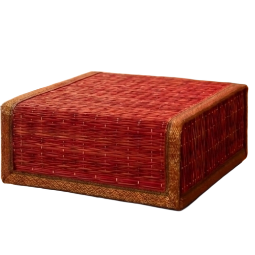 Handcrafted Red Korai Grass Box