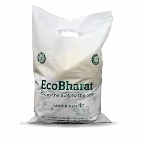Plastic Carry Bag - Plastic, Standard Size, White | Eco Friendly, Shopping Use