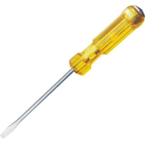 Screw Driver - Standard Size, Yellow and Silver | Lightweight, Good Gripping, Tested Quality