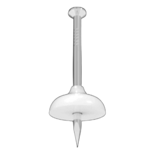White Pvc Batten Round Clip For Flat Cable - Material: Plastic