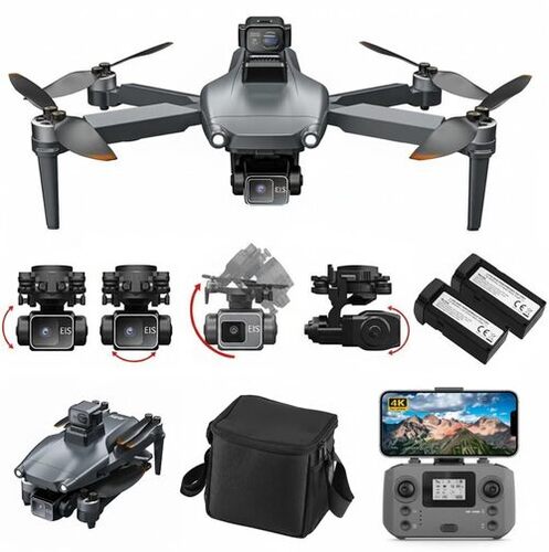 HILLSTAR GPS Drone with 4K UHD Camera & 3-Axis Gimbal, Foldable Brushless Motors