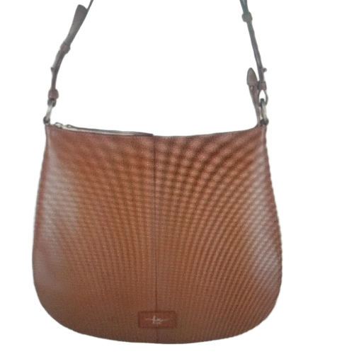 Leather Ladies Handbags - Leather, Standard Size, Brown | Zipper Closure, Rectangular Fashion Bag for Women
