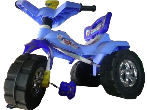 Nickle Tricycle - PVC Material, Blue Color | Safety Pedals, Stable Design, Comfortable Seat, Noise Free