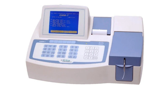Biochemistry Analyser - Plastic & Metal, Standard Size, White & Blue | Semi-Automatic, Portable, 220V, Easy to Operate