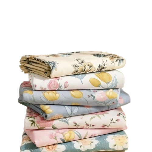 Printed Bed Sheet - 100% Cotton Full Size, Various Colors | Wrinkle Resistant, Quick Dry, Lightweight, Machine Washable