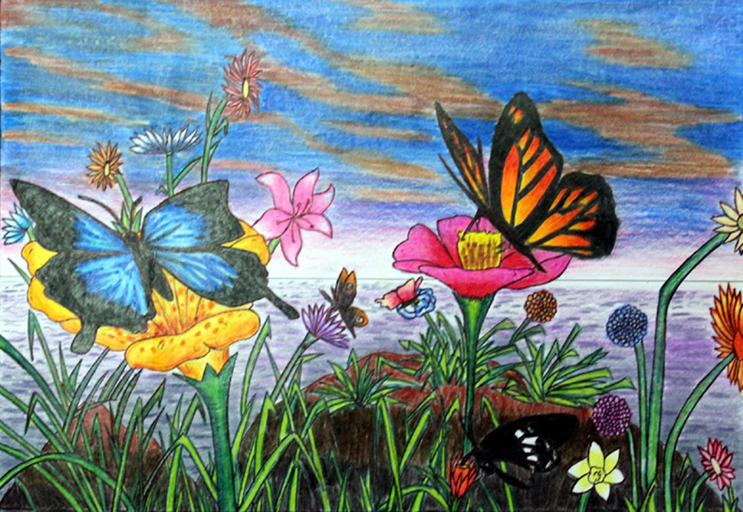 Titlee Hand Painting (Titlee-The Butterfly 2012 E 022) - Color: Multiple