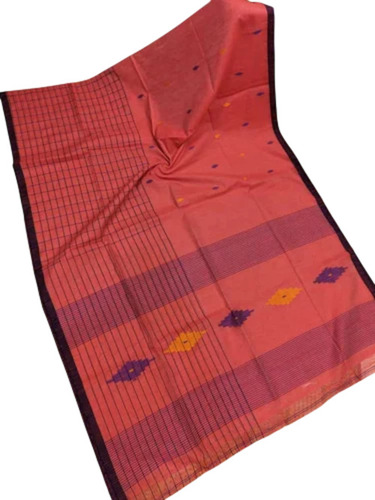 Khadi Cotton Hand Weaving Saree - Color: Custom