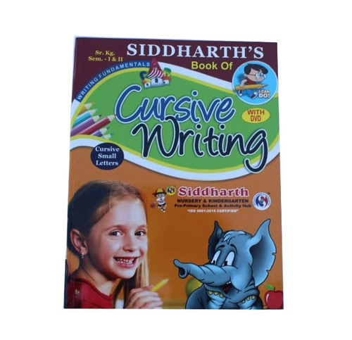 Cursive Writing Book - Recycled White Paper, Regular Size, Multi Colored | Perfect Bound, Offset Printing, Easy Handling