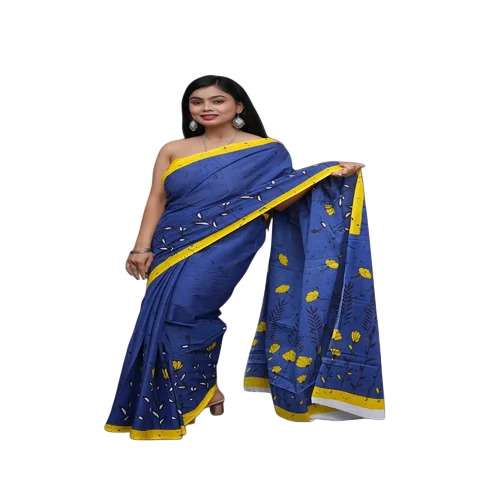 Blue Cotton Saree