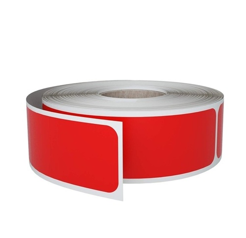 Label Sticker - Paper, Standard Size, Red, Self Adhesive, Extra Strong, Water Resistant, Eco Friendly