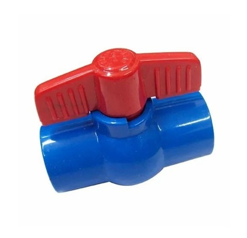 Pvc Ball Valve - Plastic, Standard Size, Blue & Red, 2 Ways, Lever Handle | Medium Pressure, Flanged/Wafer/Lug Connection, Leak Tight Seal