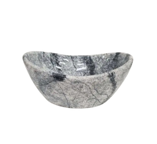 Wash Basin - Ceramic, Standard Size, Grey, Oval | Easy To Use, Above Counter, Polished Finish, Water Resistant, Stain-Resistant
