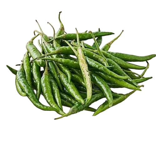 Fresh Green Chilli - Organic Long Round, Bulk Packaging | Spicy Flavor, Crisp Texture, Natural Aroma