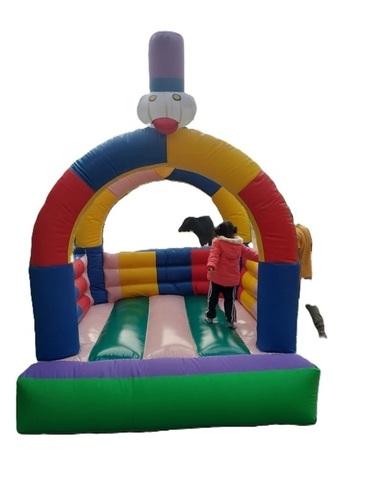 Jumping Bouncy, 7x7 Ft - PVC Material, Bright Colors | Lightweight, Portable, Weather Resistant, Child Friendly Bounce Effect