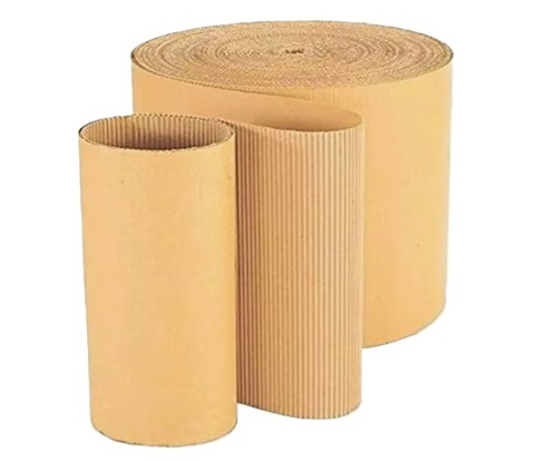 Plain Corrugated Roll - Kraft Paper, Brown | Lightweight, Shock Absorbent, Flexible, Recyclable, Biodegradable
