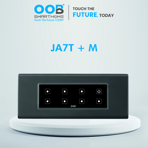 Nubee Home Automation Modular Touch Switch Jade Series Ja7T - Color: Black