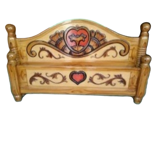 Designer Wooden Cot Bed - Solid Wood All Size Brown | Elegant Design Durable Eco-Friendly Sturdy Frame Smooth Finish