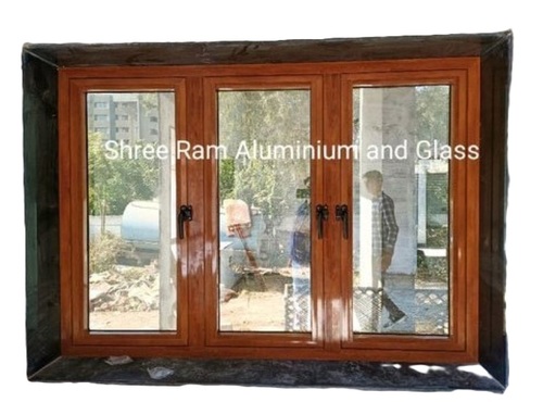 Designer Wooden Window - Wood, All Sizes, Brown Polished | Durable Frame, Weather Resistant, Secure Locking, Noise Reduction