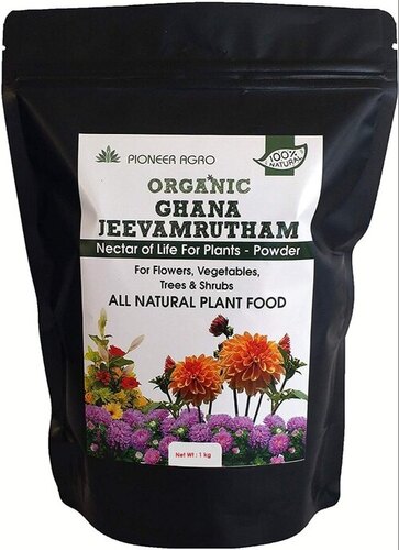 Ghana Jeevamrutham Nector - Organic Fertilizer Powder 99.9% Purity | Natural Nutrients Soil Enrichment Biodegradable Slow Release Microbe Rich pH Balanced Moisture Retention