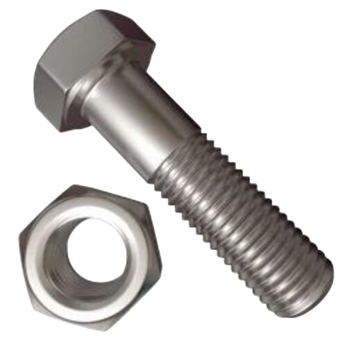 Half Thread Mild Steel Hex Bolt - Color: Silver