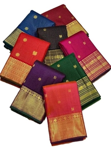 Ladies Designer Saree - Pure Silk Multi Color, Art Silk Fabric | Zari Work, Temple Borders, Traditional Motifs, Handwoven