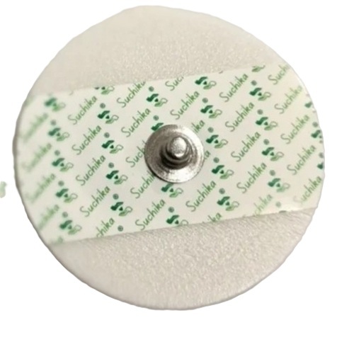 Suchika 4241 ECG Electrodes - Hypoallergenic Material, Multi Color, Round Shape | Strong Adhesion, Accurate Readings, Single-Use, Conductive Gel
